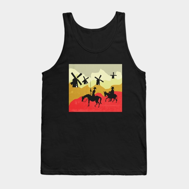 Tilting at windmills, Don Quixote Tank Top by PrintablesPassions